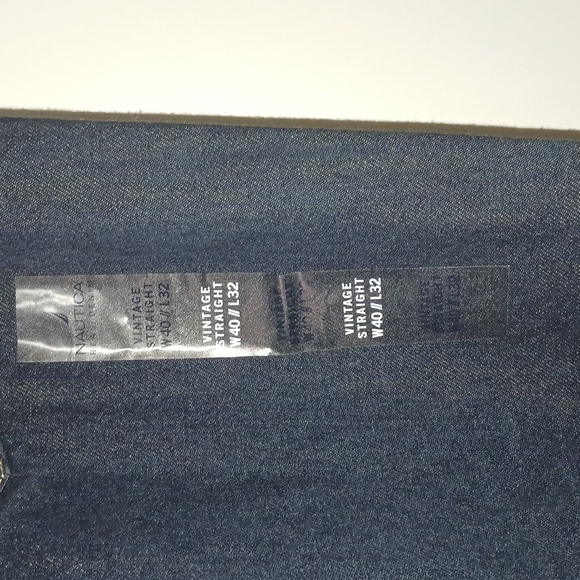 Nautica Men Crafted vintage straight fit real denim blue jeans size 40 x 32 NWT - Picture 7 of 13